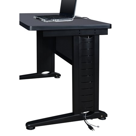 Fusion Pedestal Desk, 24 D, 48 W, 29 H, Grey, Wood|Metal MSP4824GY